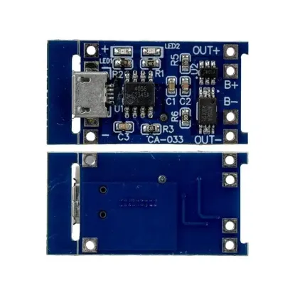 Weko CA-033-MK 1S 5A Micro USB BMS Devresi 18650 Lityum Batarya Şarj Modülü resmi