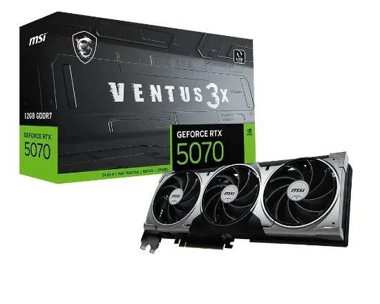 MSI GEFORCE RTX 5070 12G GDDR7 VENTUS 3X resmi
