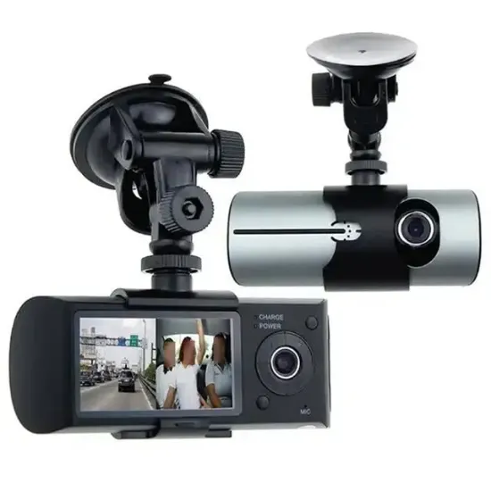 PowerMaster R300 GPS Destekli Çift Kameralı Araç İçi DashCam DVR Kamera Seti resmi