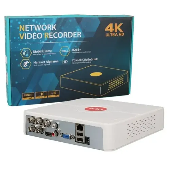 PowerMaster PM-12180 4 Kanal 5MP Destekli 1080N H265 Xmeye Video Çıkışlı DVR/XVR Kayıt Cihazı resmi
