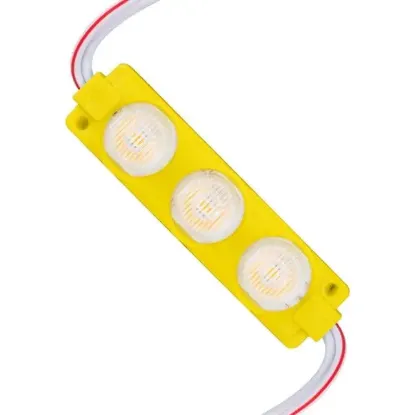 12 Volt 3 Watt Sarı LED Modül - 74x20 mm - 3030 Çip resmi