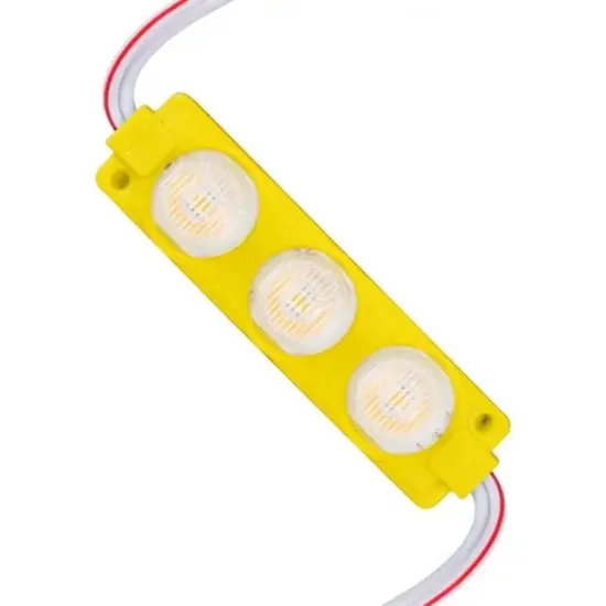 12 Volt 3 Watt Sarı LED Modül - 74x20 mm - 3030 Çip resmi