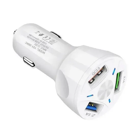 Powermaster TE-091 3xUSB 3.0 Çakmaklık Hızlı Araç Şarj Cihazı resmi