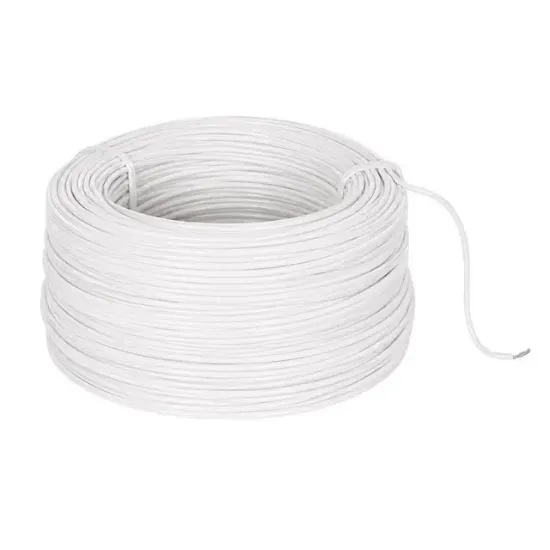 Artar H03V-K 0.22 mm Bakır Çok Damarlı Devre Montaj Kablosu Beyaz Zil Teli (0.22 mm² 100 Metre) resmi