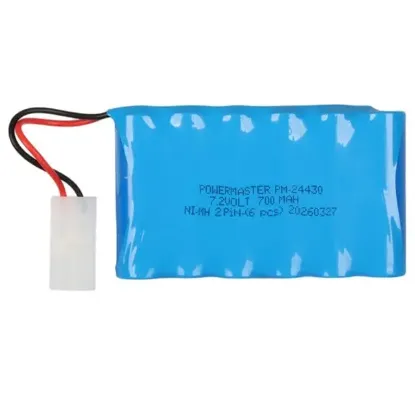 Powermaster PM-24430 7.2Volt 700mAh Ni-Mh 2 Pin Soketli 6'lı Oyuncak Araba Pili 202105 resmi