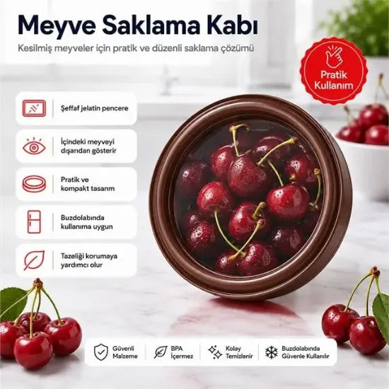 Sunup SN-38872 Sebze Meyve Saklama Kabı Kahverengi resmi