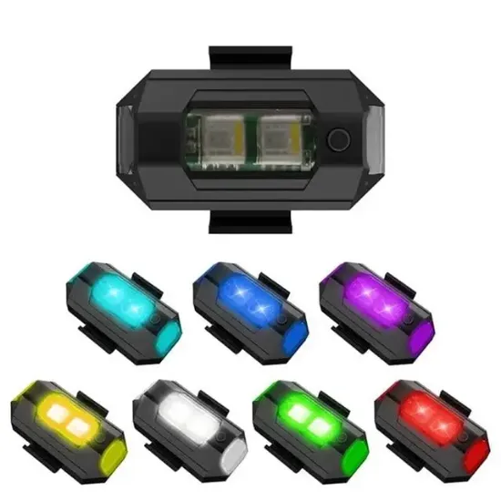 Powermaster PM-20269 Universal Ledli Şarjlı 7 Renkli Motosiklet Araba Uyarı Lambası resmi