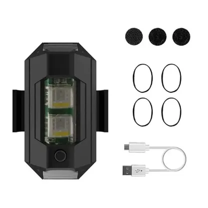 Powermaster PM-20269 Universal Ledli Şarjlı 7 Renkli Motosiklet Araba Uyarı Lambası resmi