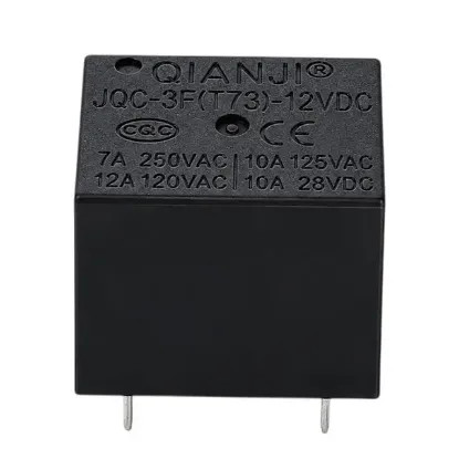 12 Volt 10 Amper DC Tek Kontak 5 Pinli Küp Röle JQC-3F(T73) resmi