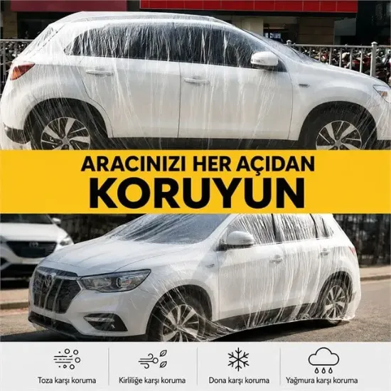 Sunup SN-38875 S Beden PE Araç Örtüsü 3.5x5.5M resmi