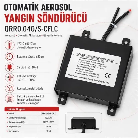 Powermaster QRR0.04G/S-CFLC Otomatik Aerosol Yangın Söndürücü resmi