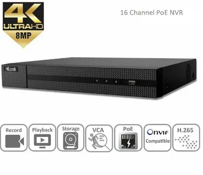 HILOOK NVR-216MH-C/16P 16 KANAL 16 PORT POE 8MP 4K 2XHDD NVR KAYIT CİHAZI resmi
