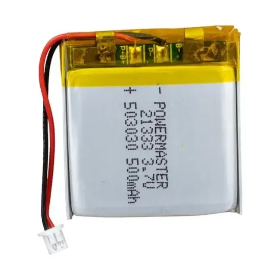Powermaster PM-21333 3.7V 500mAh 503030 3.5mm Soketli Lityum Polimer (Li-Po) Batarya Şarj Edilebilir Pil resmi