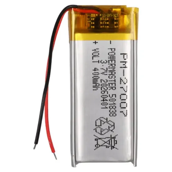 Powermaster 501838 3.7 Volt 400 mAh Lityum Polimer Pil resmi