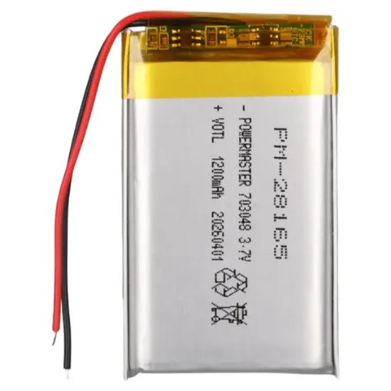 PowerMaster 703048 3.7 Volt 1200 MAh Lityum Polimer Pil resmi