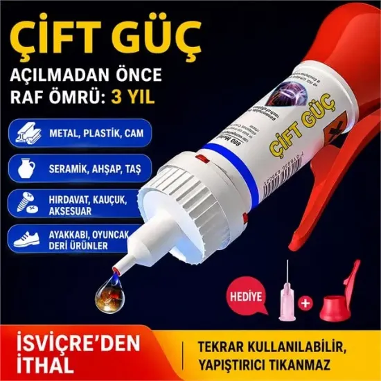 PowerMaster PM-29676 Yağ Bazlı Jel Tipi Süper Hızlı Çok Amaçlı Güçlü Yapıştırıcı resmi