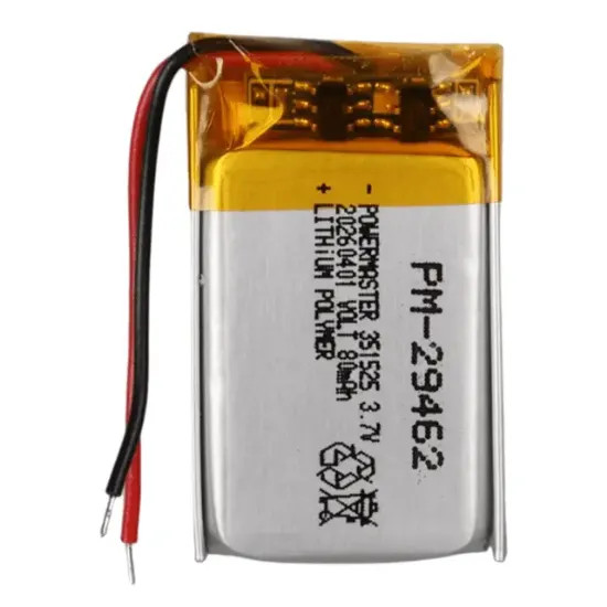 PowerMaster 351525 3.7V 80mAh Lityum Polimer (Li-po) Batarya Ciklet Pil resmi