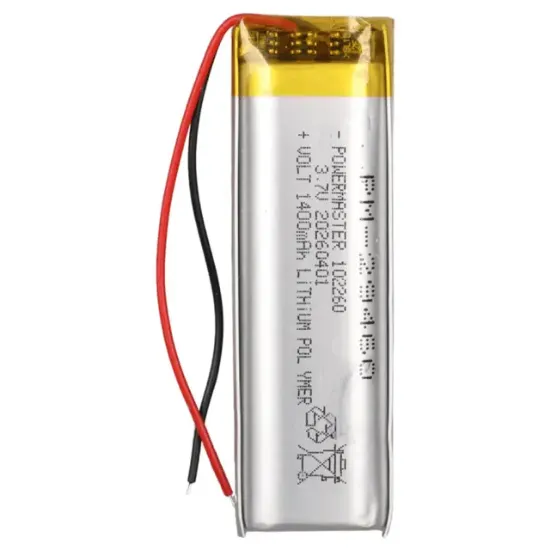 PowerMaster 102260 3.7V 1400mAh Lityum Polimer (Li-po) Batarya Ciklet Pil resmi