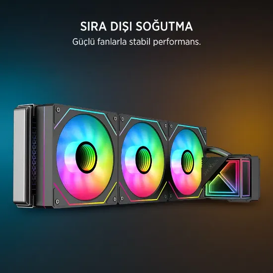 James Donkey Lugis JDC360 ARGB 360mm Siyah Sıvı İşlemci Soğutucu AM5 ve LGA1700 Uyumlu resmi