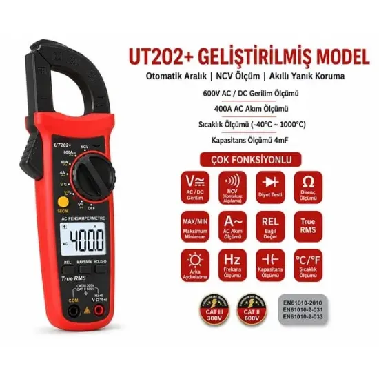 Uni-T UT-202+ 400A AC Pensampermetre resmi