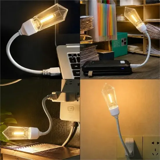 Powermaster PM-25791 Esnek Gövdeli USB Günışığı COB Led Edison Masa ve Kitap Okuma Lambası resmi