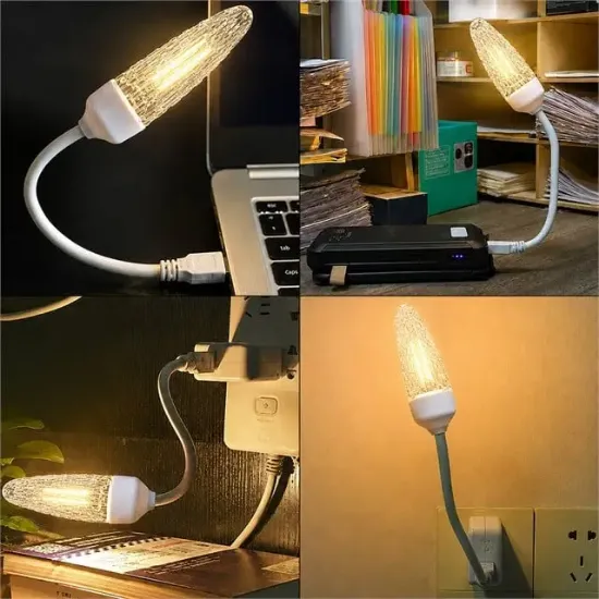 Powermaster PM-25793 Esnek Gövdeli USB Günışığı COB Led Edison Masa ve Kitap Okuma Lambası resmi
