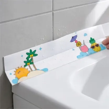 Sunup SN-38874 Çift Taraflı Yapışkanlı Dekoratif Resimli Banyo Su Geçirmez Sızdırmazlık Bandı resmi