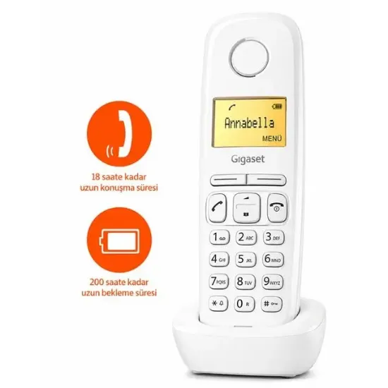 Siemens Gigaset A170 Beyaz DECT Telsiz Telefon resmi