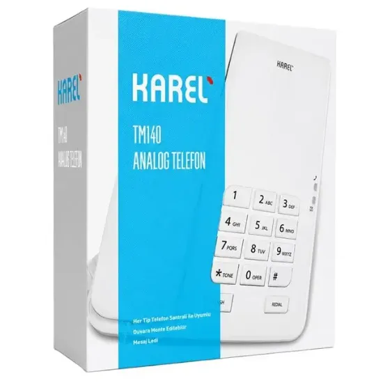 Karel TM-140 Kablolu Ekransız Krem Masaüstü Telefon                                                  resmi