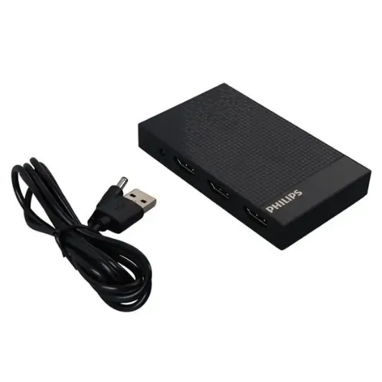 Philips SWV9023B/93  4K HDMI Splitter 1 Giriş - 4 Çıkış Ultra HD Görüntü Dağıtıcı resmi