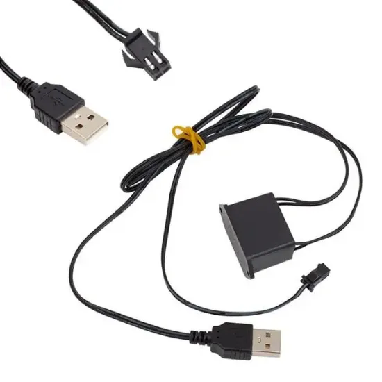 Powermaster 5 Metre 5 Volt USB Adaptörlü Neon Buz Mavi İp Aydınlatma PM-6080 resmi