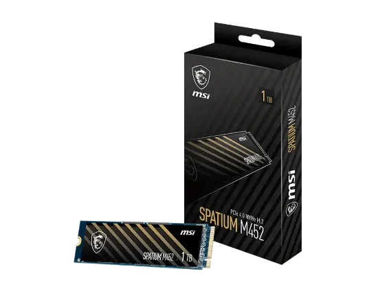 500GB MSI SPATIUM M452 PCIE 4.0 NVME M.2 resmi