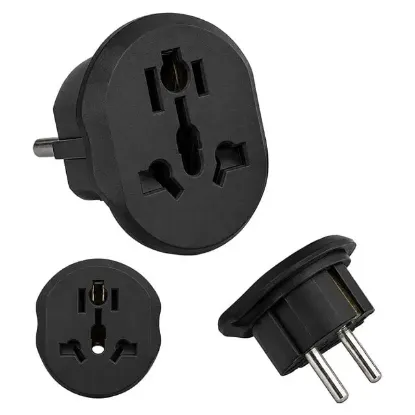 PowerMaster PM-24241 Avrupa Çıkışlı Universal Seyahat Priz Adaptörü Çoklu Fiş Giriş Tipi Uyumu resmi
