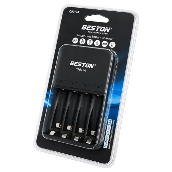 Beston C9012A AA/AAA Ni-MH/Ni-Cd Akıllı Hızlı Pil Şarj Cihazı resmi