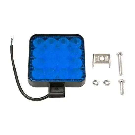 PowerMaster PM-25309 SUV - Off Road - Motosiklet Farı Sis Lambası Mavi LED 12 Volt 48 Watt resmi
