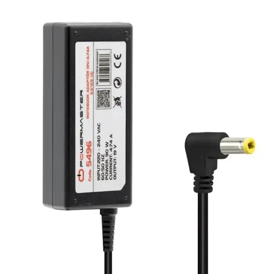 Powermaster PM-5496 19 Volt - 4.74 Amper 5.5*2.5 Mm Uçlu Adaptör (Toshiba Notebook - Hp Notebook) resmi