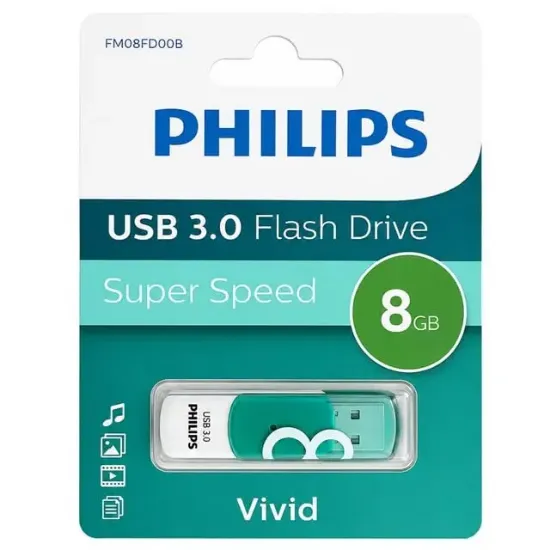 Philips FM08FD00B Vivid 8GB USB 3.0 Super Speed Flash Bellek resmi