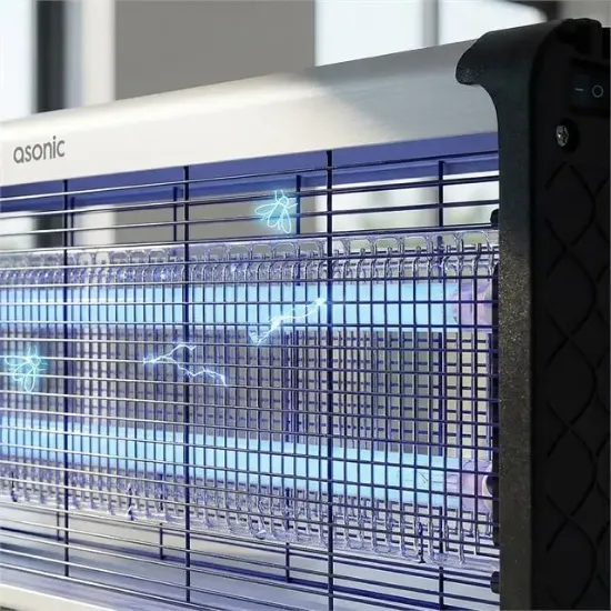 Asonic S26 20W 2000V Çift Koruma Camlı LED Zincir Askılı Sanayi Tipi Sinek Öldürücü (XL Boy) resmi