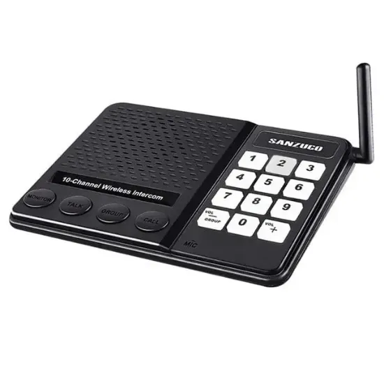 Hello 2AS5DR DC 5V 1A Kablosuz Intercom Sistemi 18 Kanal Kapalı Devre Sesli İletişim Çözümü resmi