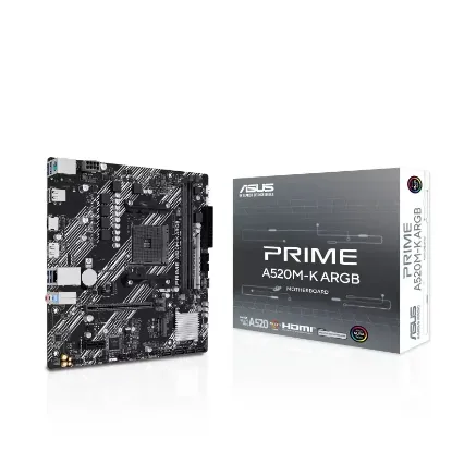 ASUS PRIME A520M-K ARGB DDR4 5100MHz mATX AM4 resmi