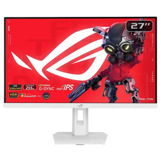 27 ASUS ROG STRIX XG27ACMES-W 0.3MS 255HZ FAST IPS 2K FREESYNC DP HDMI USB-C PİVOT  resmi