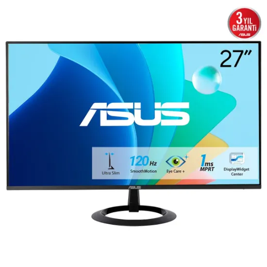27 ASUS VZ279HG 1MS 120HZ HDMI VGA IPS ÇERÇEVESİZ ULTRA SLIM resmi