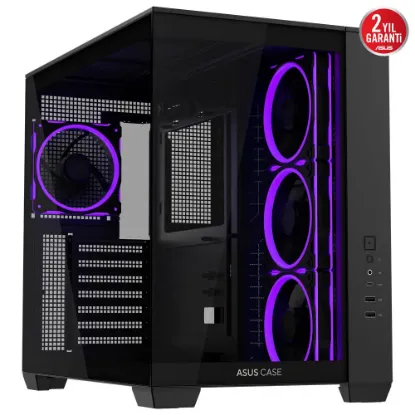 ASUS A32 PLUS TG ARGB SIYAH USB 3.2 ATX MID-TOWER GAMING KASA resmi