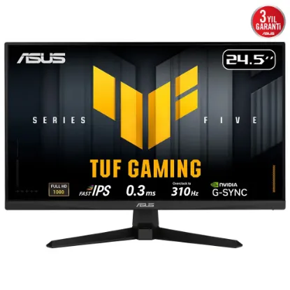 24.5 ASUS TUF GAMING VG259QMR5A 0.3MS 310HZ GAMING AI ELMB SYNC FHD FAST IPS  resmi