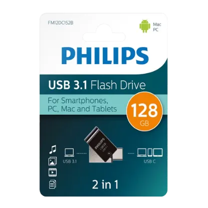 PHILIPS 128GB USB3.1 TYPE-C 100/150 MB/S FM12DC152 resmi