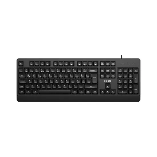 PHILIPS KABLOLU KLAVYE SPK6247B SİYAH resmi