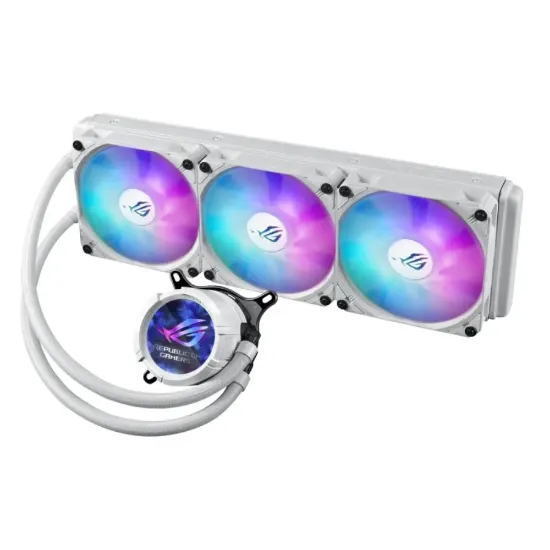 ASUS ROG STRIX LC III 360 ARGB LCD BEYAZ 360MM SIV resmi