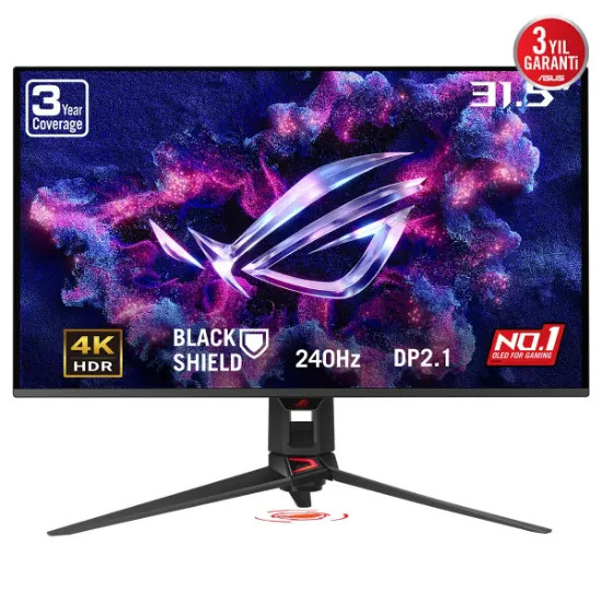31.5 ASUS ROG SWİFT OLED PG32UCDM3 240HZ 0.03MS 4K UHD ADAPTİVE SYNC QD-OLED GAMİNG MONİTÖR resmi