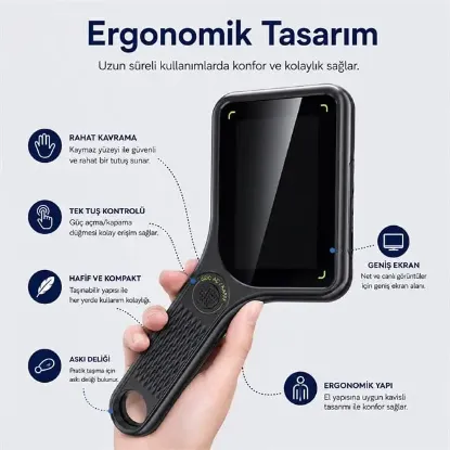 Powermaster PM-29314 3.0" IPS Ekranlı El Tipi Dijital Mikroskop (2 MP Kamera PC Kamera) resmi