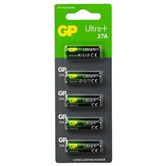 GP 27A 12V İnce Alarm Pili (5'li Paket) resmi